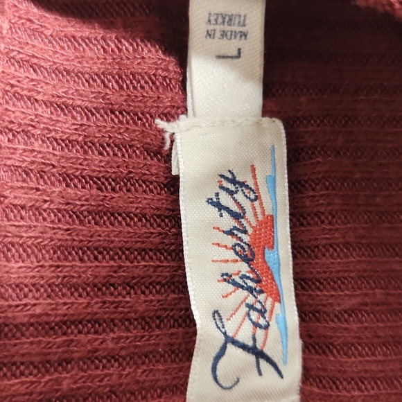 Faherty Sweater Womens Ribbed  Turtleneck Large Rust Brown Y2K - Picture 5 of 9